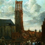 Jan Grasdorp (1642-1686) De ingestorte toren van de Grote Kerk, 1682 olieverf op doek Stedelijk Museum Zwolle